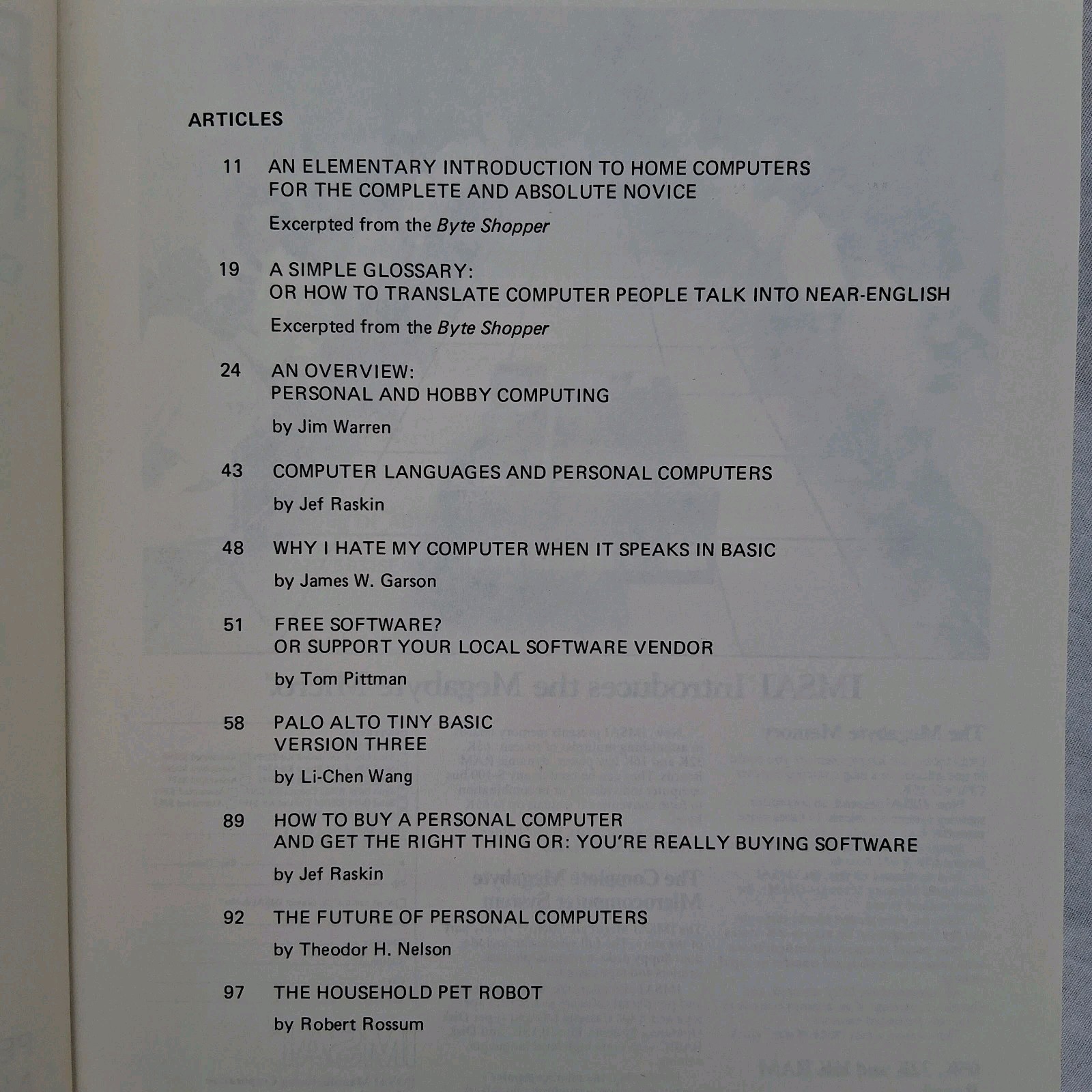 PCC's Reference Book of Personal & Home Computing DWIGHT McCABE 1st Edition 1977