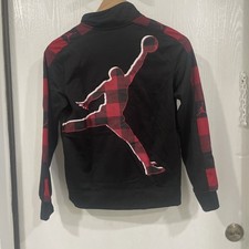 Jordan Jumpman Black  Red Full Zip Basic Track Jacket Kids M 10-12 yrs