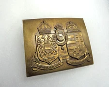 AUSTRIA-HUNGARY WWI OFFICER BELT BUCKLE  WITH REMOVABLE EMBLEM ORIGINAL VINTAGE