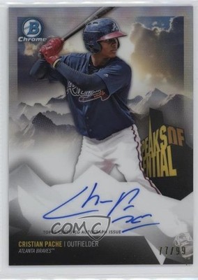 2018 Bowman Chrome Peaks of Potential Auto /99 Cristian Pache #PPA-CP Auto so4