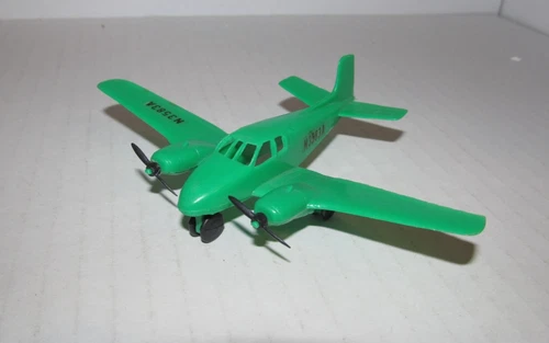Vintage Marx Jetport Airport Playset Green Twin Beech Airplane