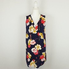 Old Navy Women's Small Blue Floral Woven Lightweight Knee Length Sheath Dress