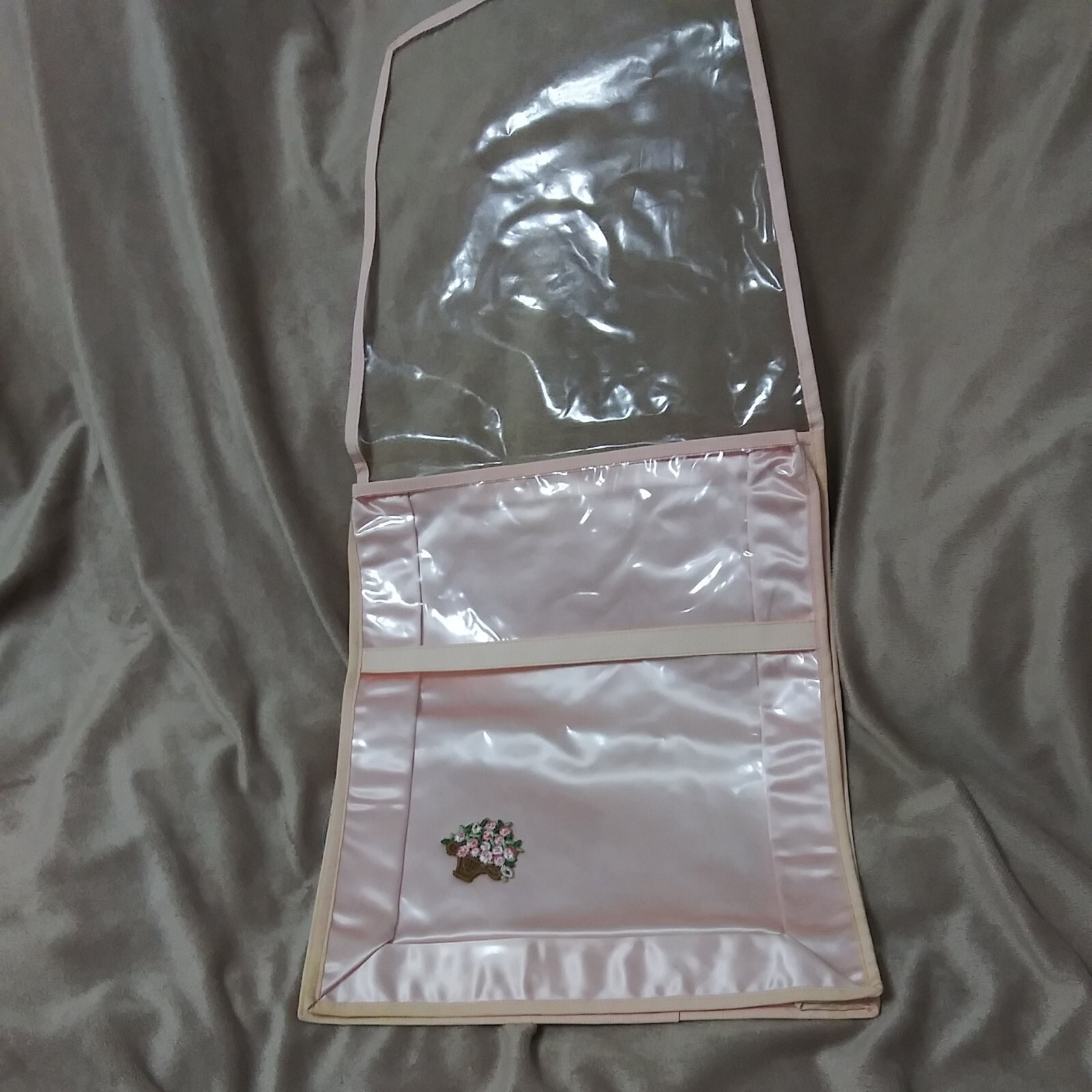 Handkerchief Lingerie Hankie Storage Bag Satin Vintage Boudoir Pink ...
