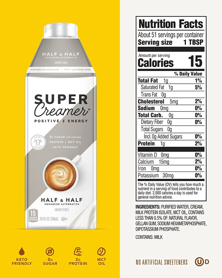 Kitu Super Creamer Half & Half with Protein + MTC Oil 0 Sugar 25.4 oz
