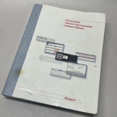 Snap On US Domestic Vehicle Communication Software Manual OEM Manual Guide