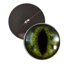 Pair Green Alligator Half Sphere Sew-On Glass Eyes Taxidermy Jewelry Art