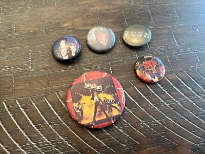 Judas Priest Pin Button And Other 80s Rock