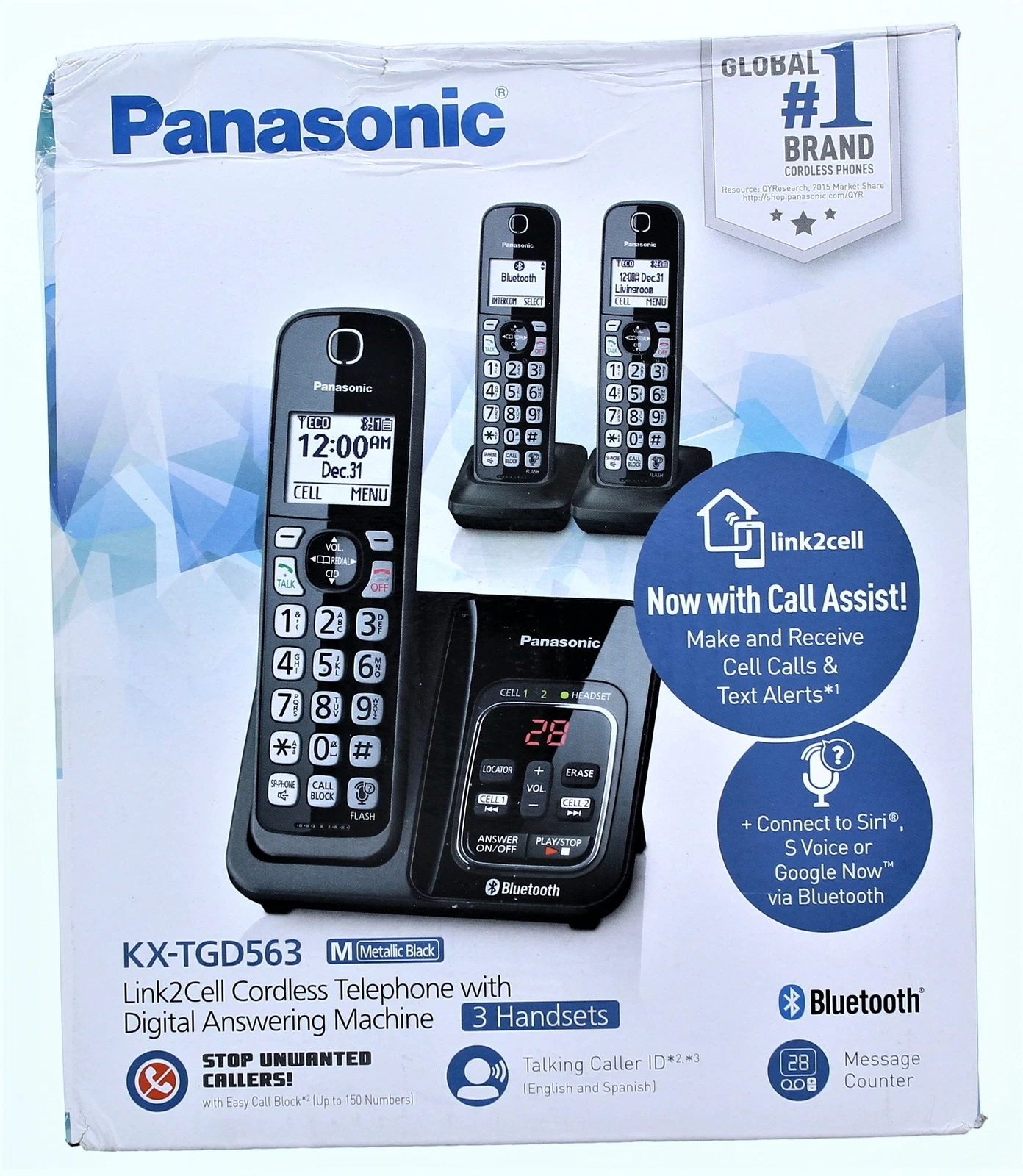 Panasonic KX-TGD563 Link2Cell Cordless Telephone