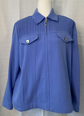 Drapers & Damons Petites Stretch Blue Zip Jacket Harry Styles 70s Vintage Unisex