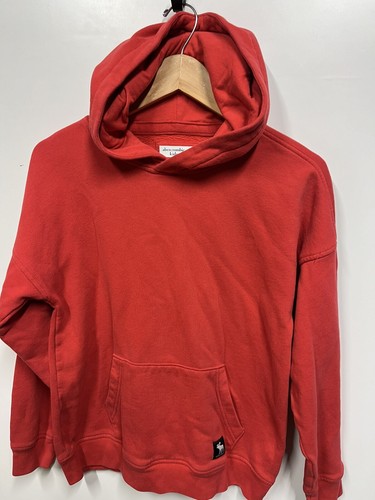 Abercrombie Kids Sweatshirt Hoodie Boys Youth 13/14 Long Sleeve Pocket Red - Picture 3 of 7