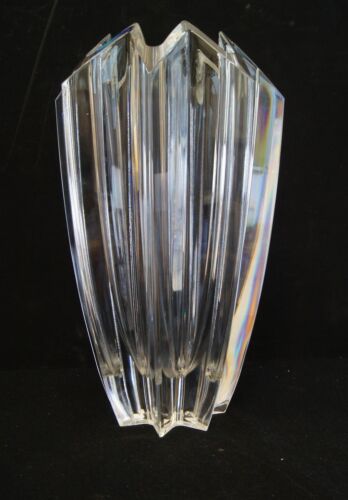 Cristal D'Argues/Miskasa "Gigogne" Crystal Vase 11" - Picture 2 of 11