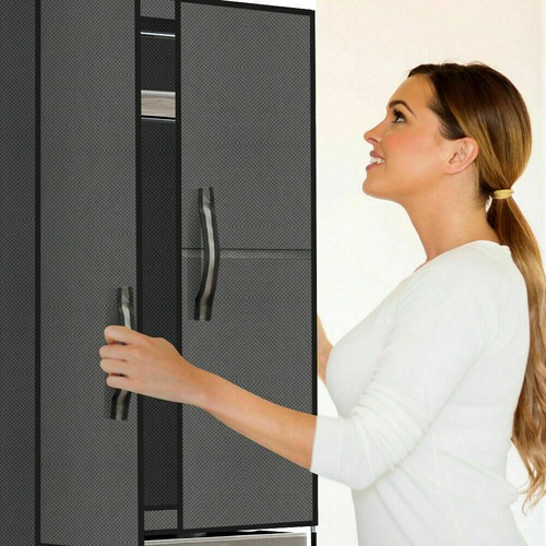 Large Portable Clothes Closet Wardrobe Storage Cabinet Organiser Unit with Shelf - Picture 10 of 11