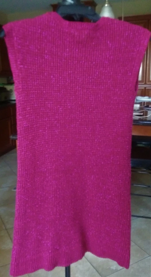 Vestido Suéter Juvenil Sin Mangas Ciruela Loco 8 (por Gymboree) EE. UU. 14-XL Borgoña Usado en Excelente Condición Foto 4 de 4