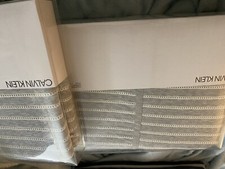 CALVIN KLEIN MODERN COTTON LENNOX STRIPE FULL QUEEN DUVET COVER STANDARD SHAMS