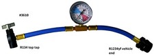 R1234YF CHARGING HOSE WITH R134A CAN TAP WITH GAUGE #3610