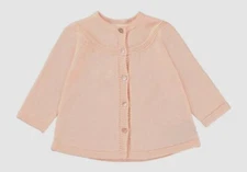 $65 Molo Girls Gisela 3D Stitch Wool Blend Cardigan Sweater Size EU 68/US 6M