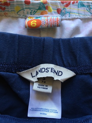 Girls Pants Lot Size 6 Set of 7 Mixed Brand Gray Blue Black Red Capris Lands End - Picture 8 of 12