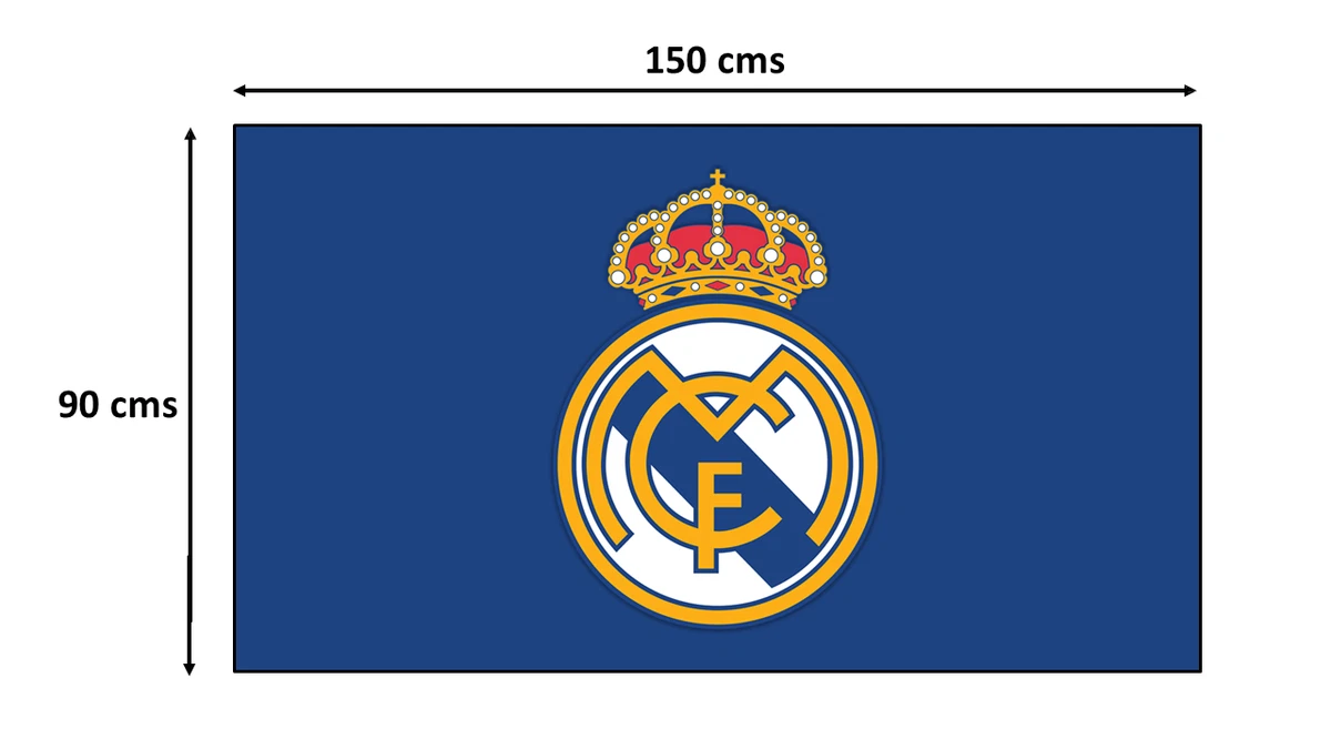 Fanion Vintage Real Madrid - Banderin Foot Espagnol Collection
