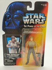 Star Wars Luke Skywalker Dagobah Fatigues POTF Red Card Short Saber Sealed NEW