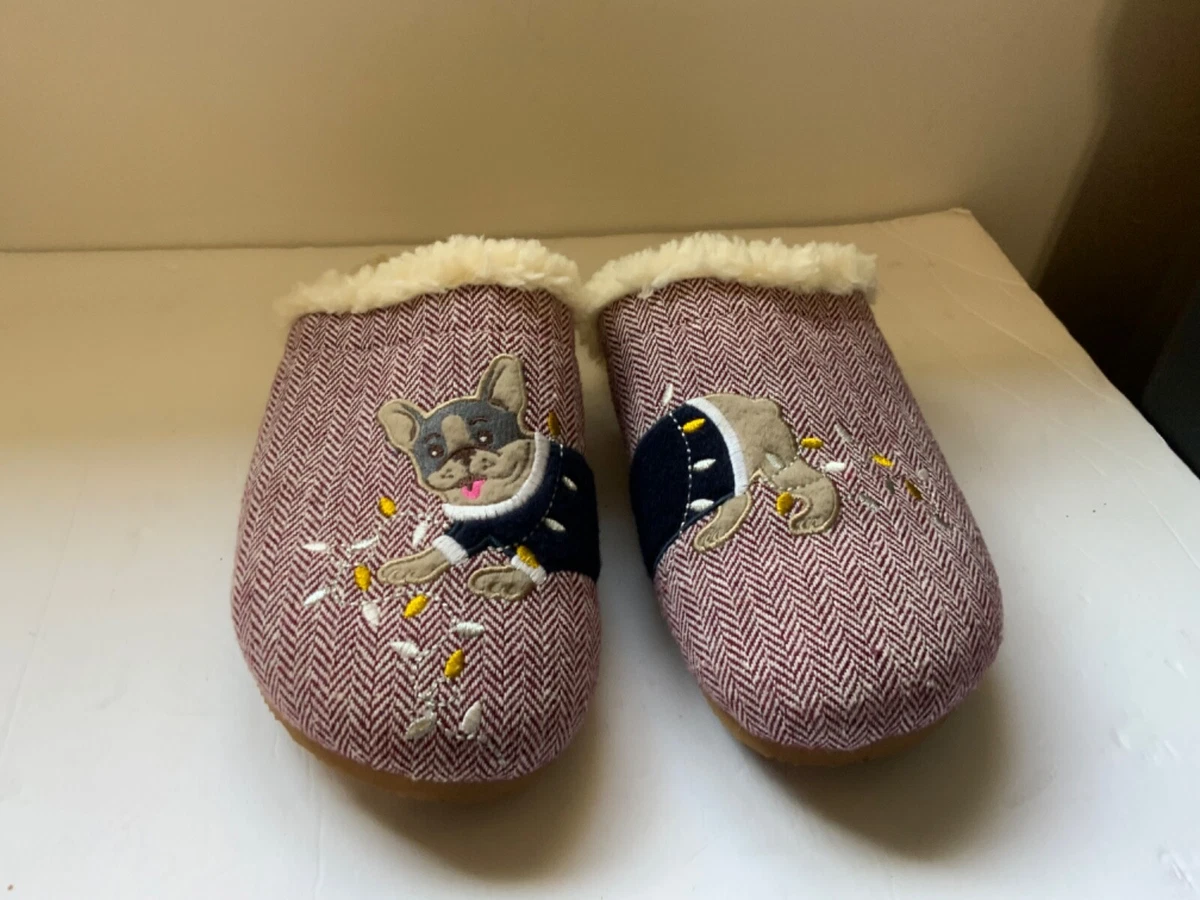 Lands End size 11 WOMENS Felt Scuff Dog Slippers. eBay