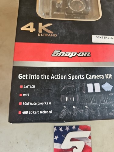 NEW Snap-on Tools 4k UltraHD Sports Camera SSX18P116 WIFI 30M Waterproof Case - Picture 2 of 9
