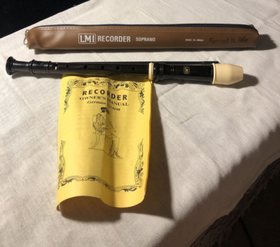 LMI Recorder Flute Soprano Woodwind With Case Made In Korea German System