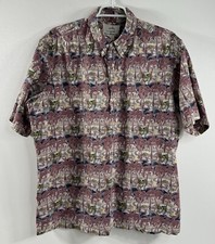 Camisa Reyn Spooner Miles Colección Artista Árbol de Coco HECHA EN HAWAII Para hombres XL