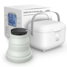 SANSI UV Sanitizer light Box Portable Timer 360° UVC For Electronics Home Baby 