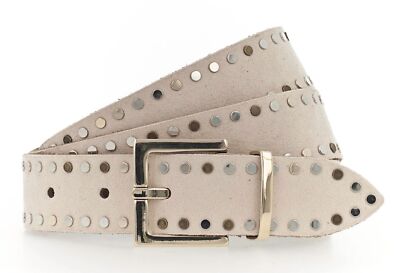 Tamaris Leather Belt W95 Gürtel Dark Vanilla beige Neu