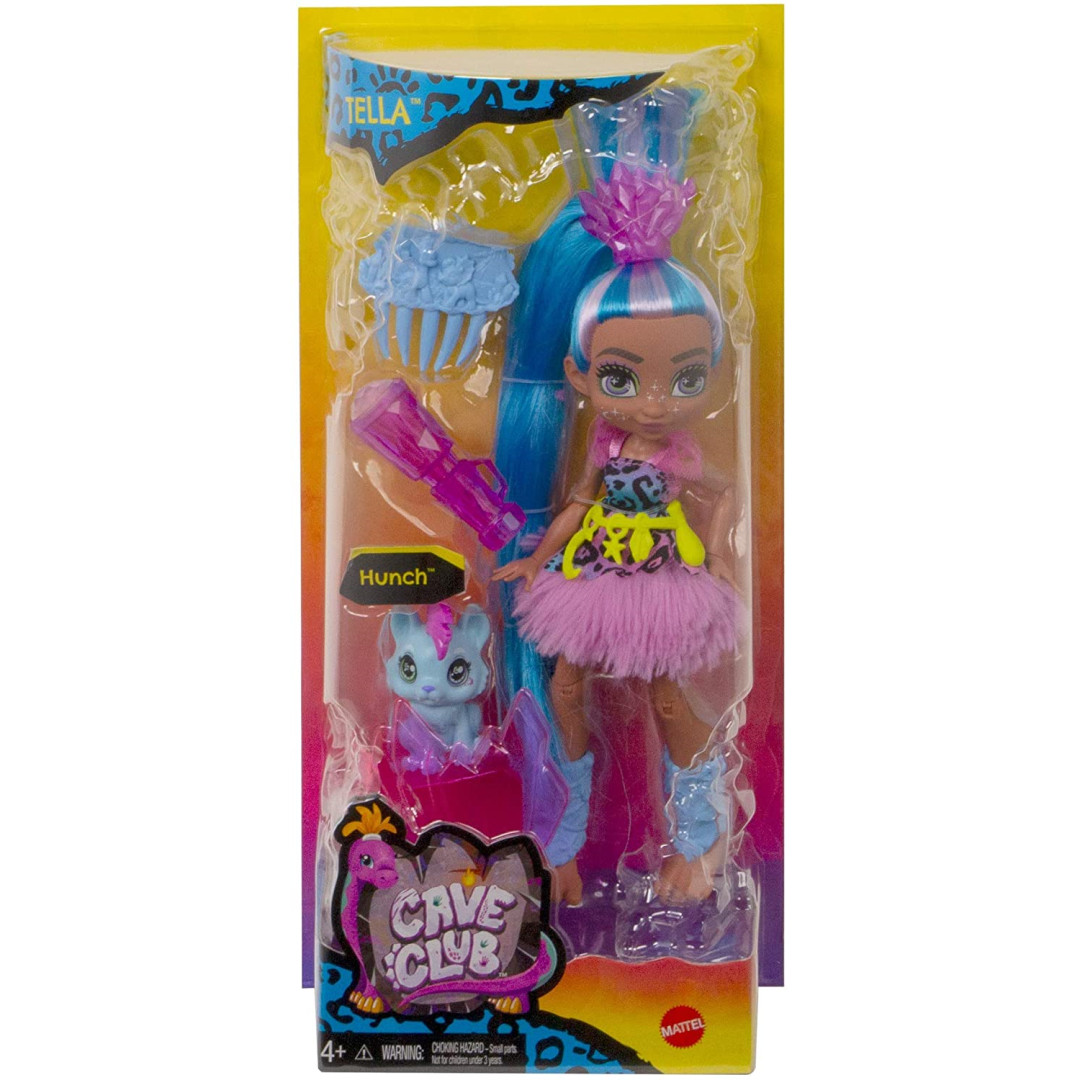 Cave Club Tella Doll New Action Figure With Accessories & Pet Kids Toy Mattel