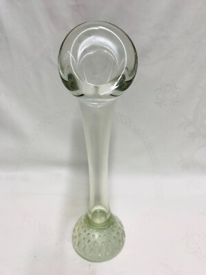 ASEDA  KNOCHENVASE STANGENVASE SOLIFLEUR, KLARGLAS, LUFTBLASEN IM FUSS 24,5 CM