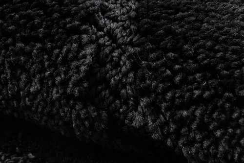Amazing Modern Two-piece BATHROOM set RUG soft SUPREME WAVES non-slip black - Picture 9 of 10