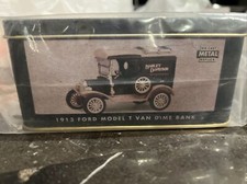 NEW Harley Davidson 1913 FORD MODEL T VAN Dime Bank in Tin 1:43 Scale