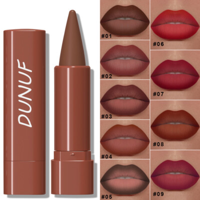 Matter Lippenstift Spitz Zulaufender Lippenstift Glänzender Farbton 9 Farben H