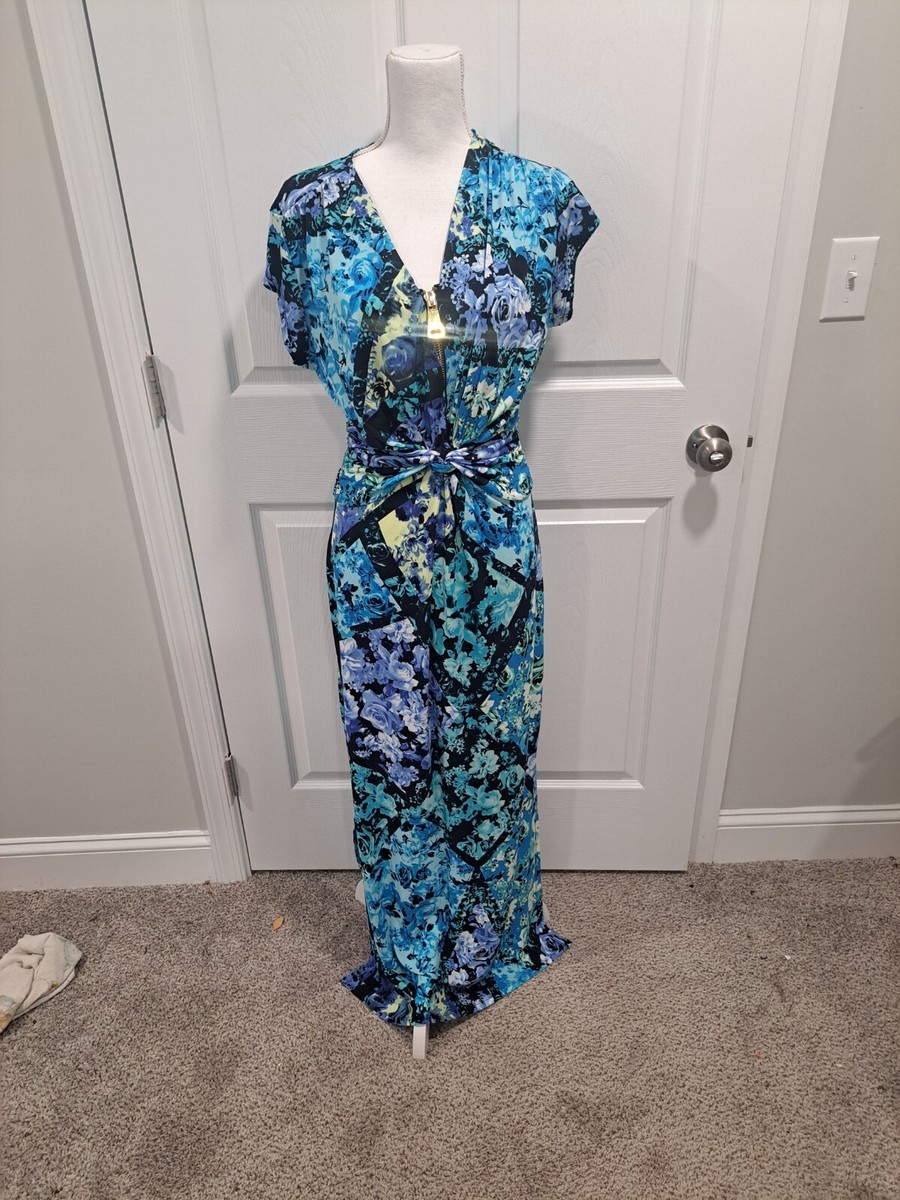 Dress Barn Women's Maxi Dress Blue Floral Size 8 | eBay