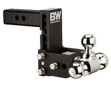 B&W Trailer Hitches Trailer Hitch Ball Mount - 2" Model 8 Blk T&S Tri Ball