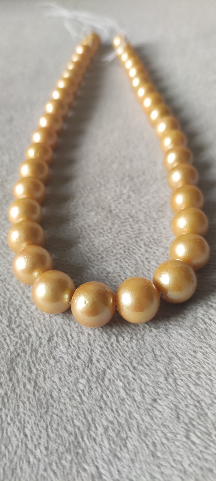 20" HUGE AAAA 14mm real natural south sea gold round pearl necklace 14k ...