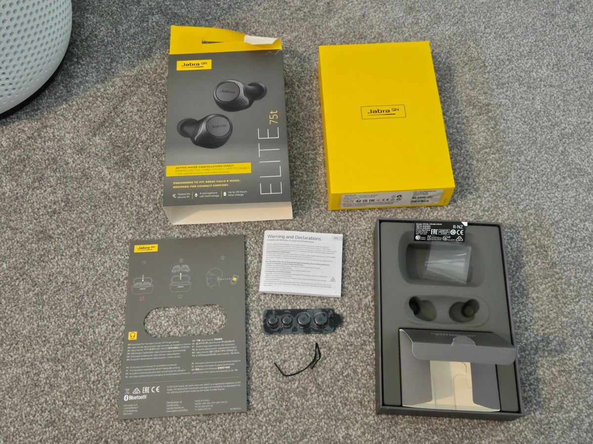 Jabra Elite 75t True Bluetooth Earbuds Titanium Black for sale