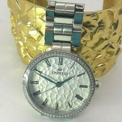 Empress Catherine Automatic Silver Watch with Crystals NEW 