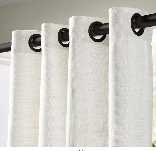 "Cortina ojal exterior Pottery Barn un panel 50 X 96"" natural" - Imagen 2 de 3