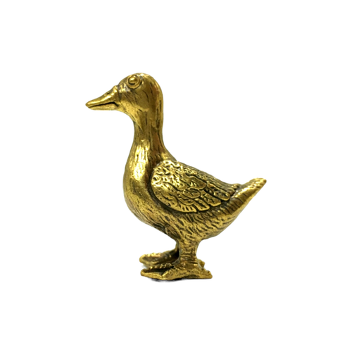 Pequeña estatuilla de latón de pie de pato mandarín amor largo Feng Shui alto 1,25 pulgadas - Imagen 3 de 10