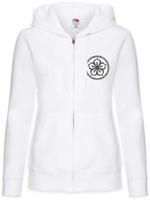 Karate Lotus Logo Damen Zipper Hoodie Mr. Mister Kid Wu Miyagi Wushu Kung Fu