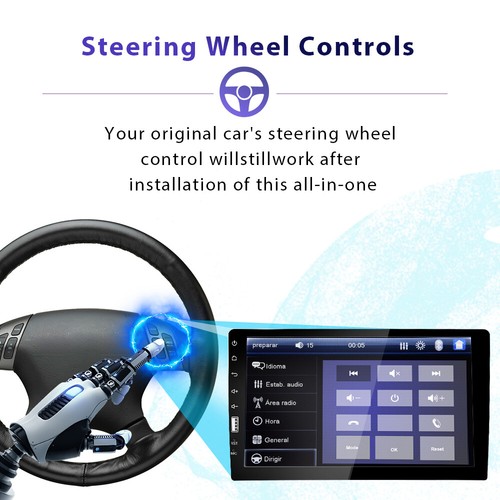 Single 1DIN 9" Touch Screen Car Stereo Radio Bluetooth FM Mirror Link MP5 Player - Picture 4 of 12
