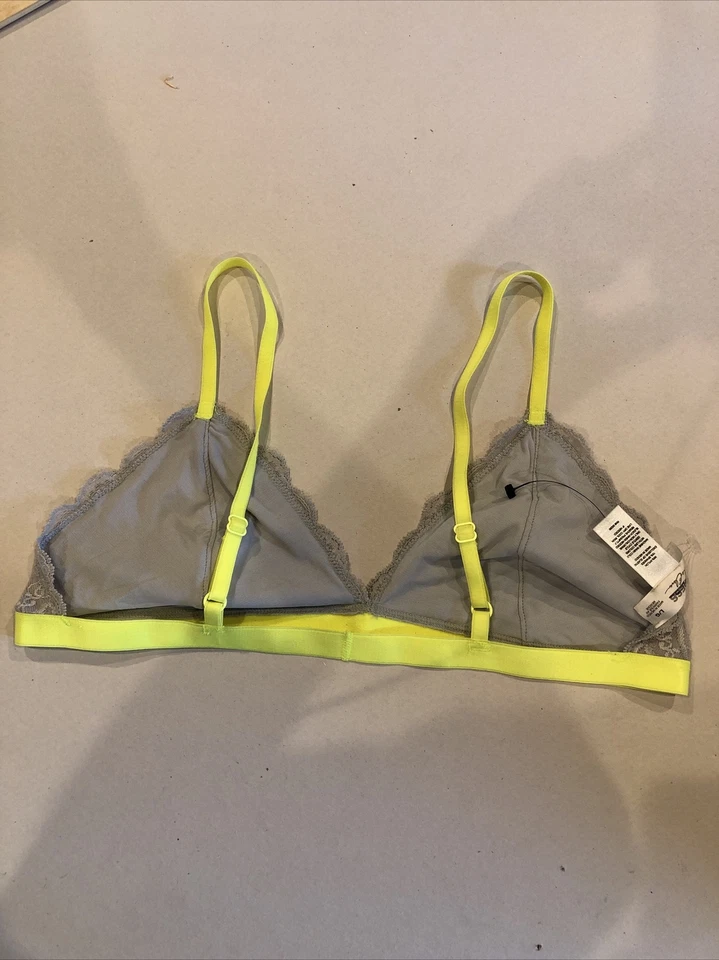 Sujetador Express Talla L Encaje Gris Y Verde Foto 4 de 4