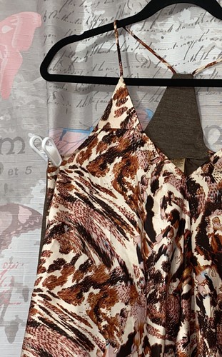 EYESHADOW Women's Brown Boho Pullover Tank Top Sleeveless Large - Picture 3 of 6