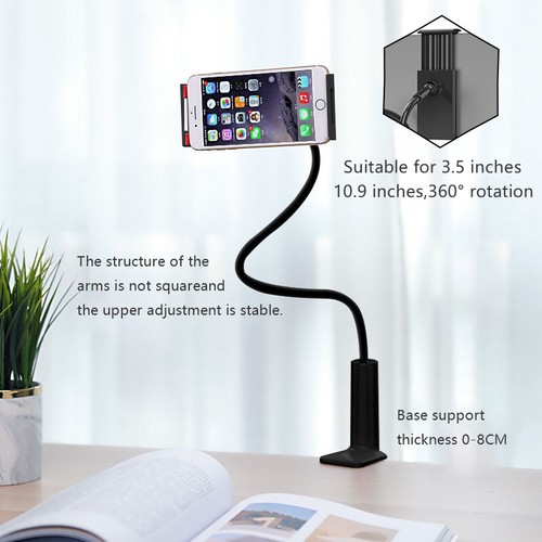 Long Arm Bed Desk Lazy Phone Holder Mount Stand 360 Flexible Holder Universal - Zdjęcie 10 z 36