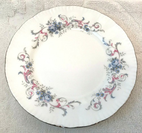 Paragon Romance 6.25 Fluted Bread & Butter Plate Silver Trim English Bone China - Picture 3 of 5