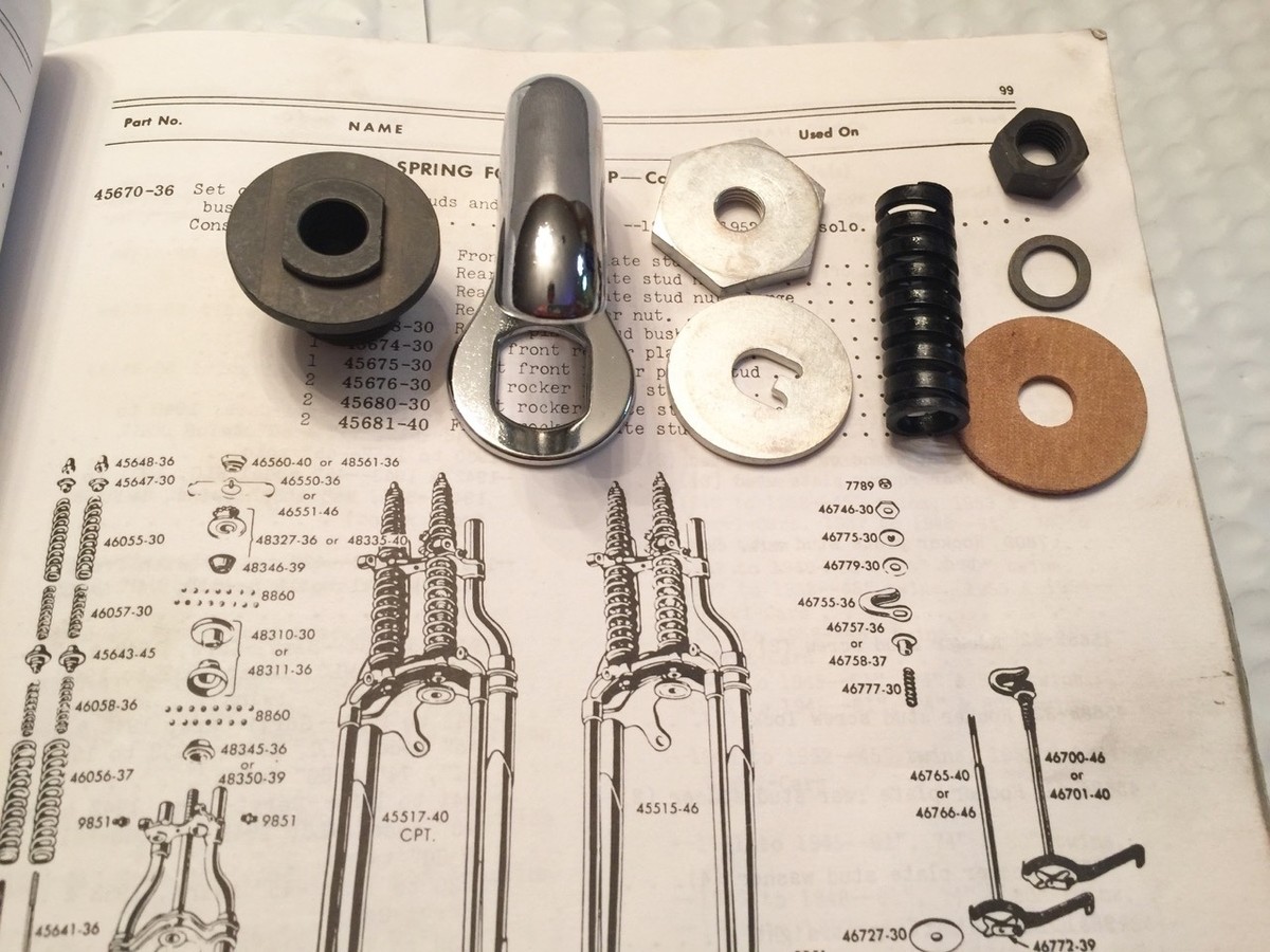 Harley Knucklehead UL Chrome Steering Damper Top Rebuild