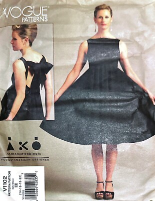 V1102 Vogue Pattern American Designer Dress Sz 14,16,18,20,22 New Uncut