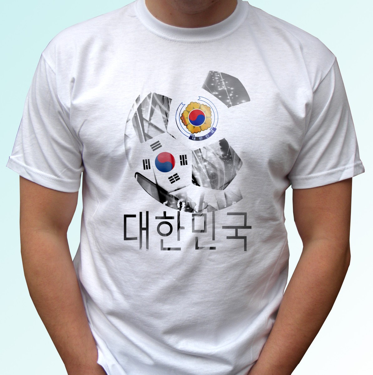 South Korea Flag T-Shirt Cool Korean Flags Soccer Jersey Tee South Korea Flag T-Shirt Cool Korean Flags Soccer Jersey Tee